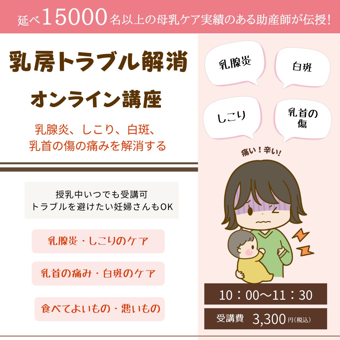 2023123(日)乳房トラブル解消オンライン講座のご案内｜えつき助産院