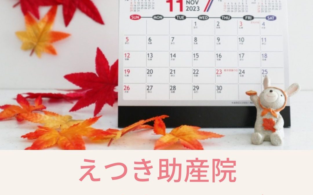 2023年11月の診療カレンダーを更新しました