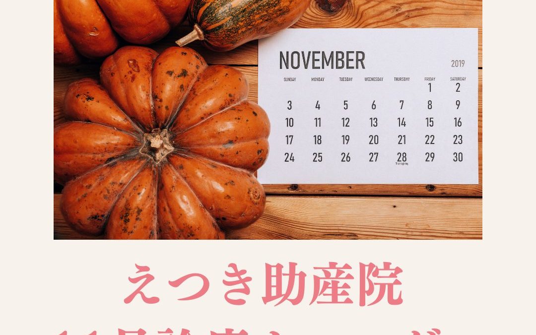 2024年11月の診療カレンダーを更新しました