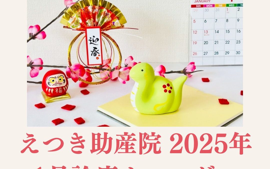 2025年1月の診療カレンダーを更新しました