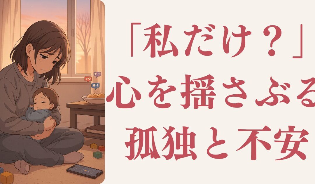 「私だけがおかしいの？」と感じたママへ｜SNS・夫婦・2人目育児…見えない孤独と不安