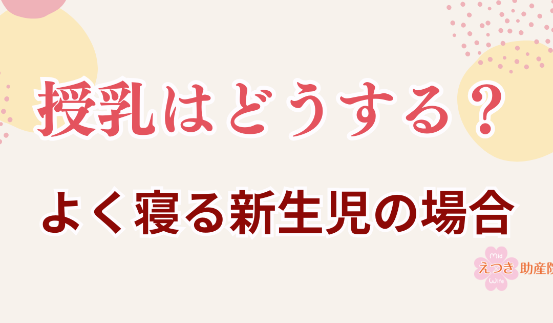 【授乳はどうする？ 】よく寝る新生児の場合、授乳で迷ったときに知ってほしいこと