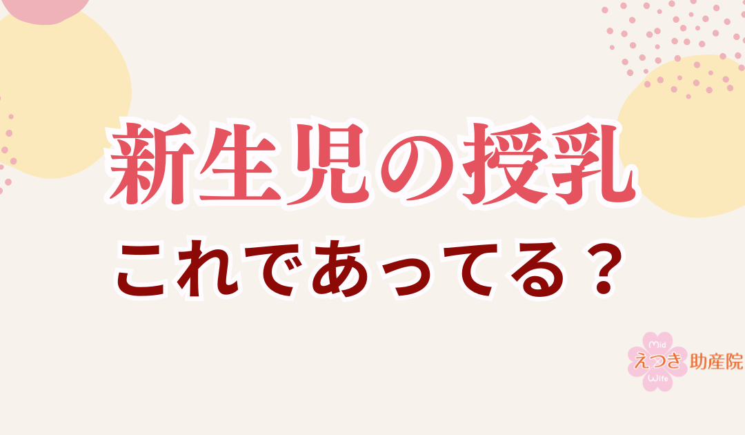 新生児の授乳、これで合ってる？と不安なママへ｜助産師が整理します